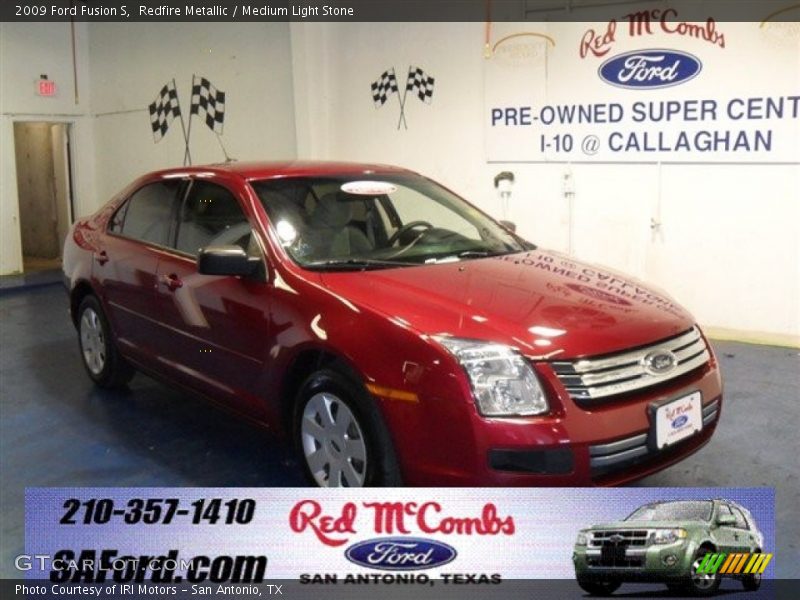 Redfire Metallic / Medium Light Stone 2009 Ford Fusion S
