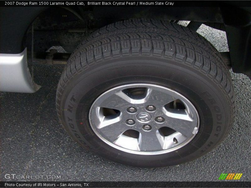 Brilliant Black Crystal Pearl / Medium Slate Gray 2007 Dodge Ram 1500 Laramie Quad Cab