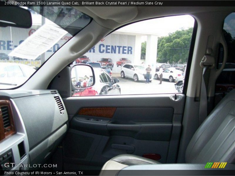 Brilliant Black Crystal Pearl / Medium Slate Gray 2007 Dodge Ram 1500 Laramie Quad Cab