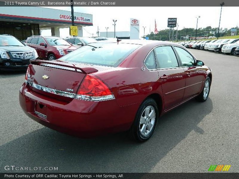 Barcelona Red Metallic / Dark Charcoal 2011 Toyota Camry LE