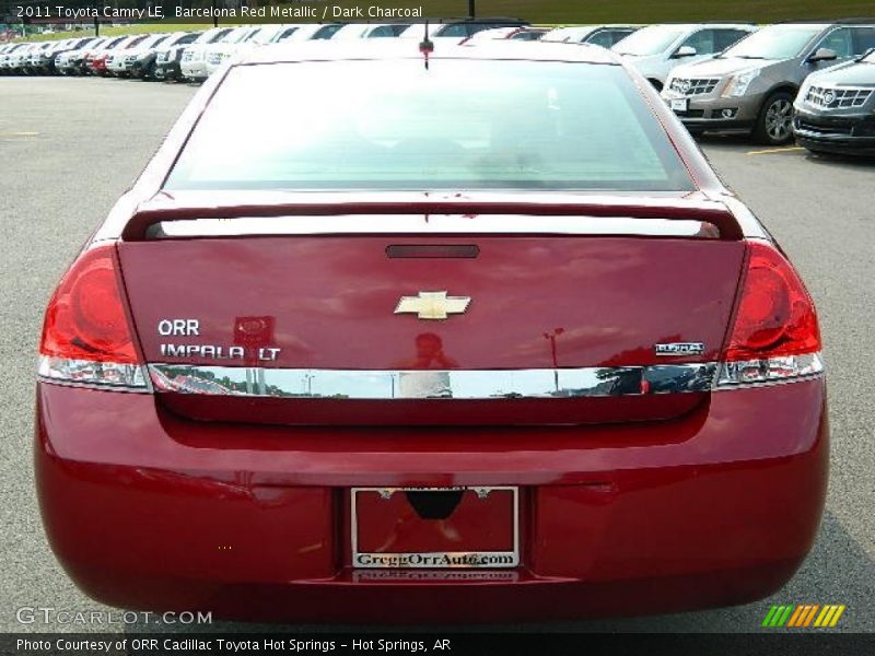 Barcelona Red Metallic / Dark Charcoal 2011 Toyota Camry LE