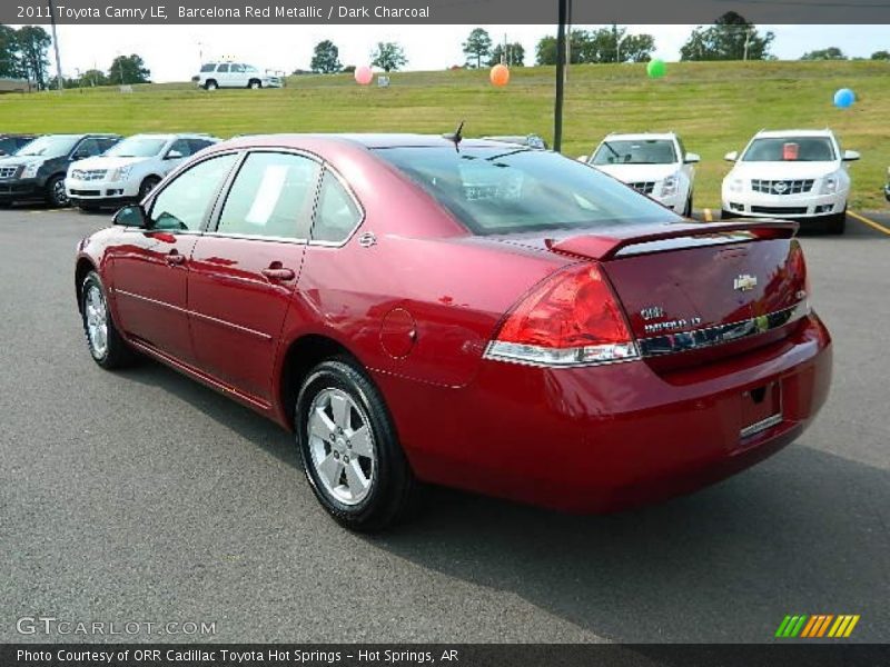 Barcelona Red Metallic / Dark Charcoal 2011 Toyota Camry LE