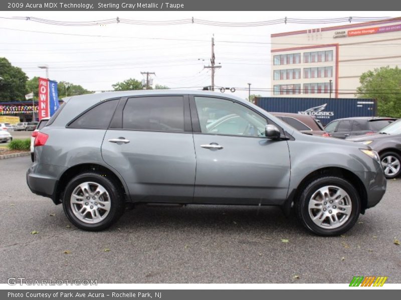Sterling Gray Metallic / Taupe 2009 Acura MDX Technology
