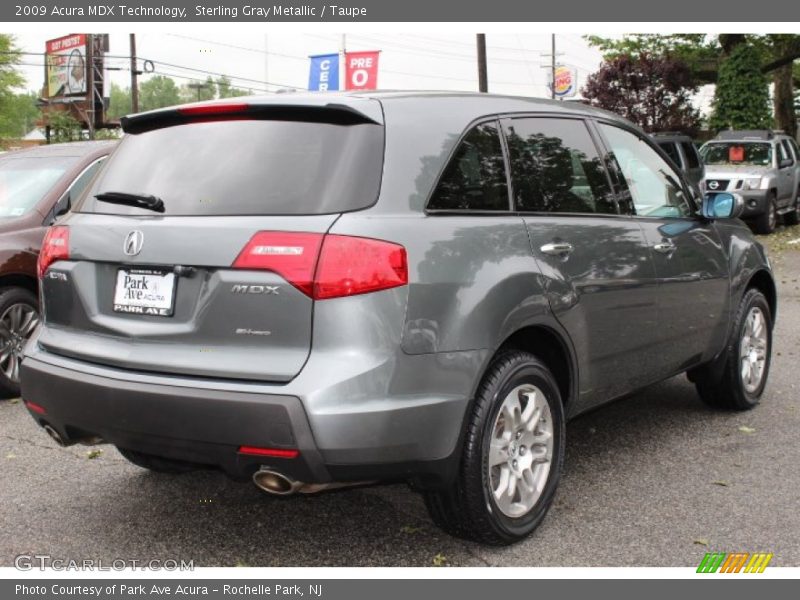 Sterling Gray Metallic / Taupe 2009 Acura MDX Technology