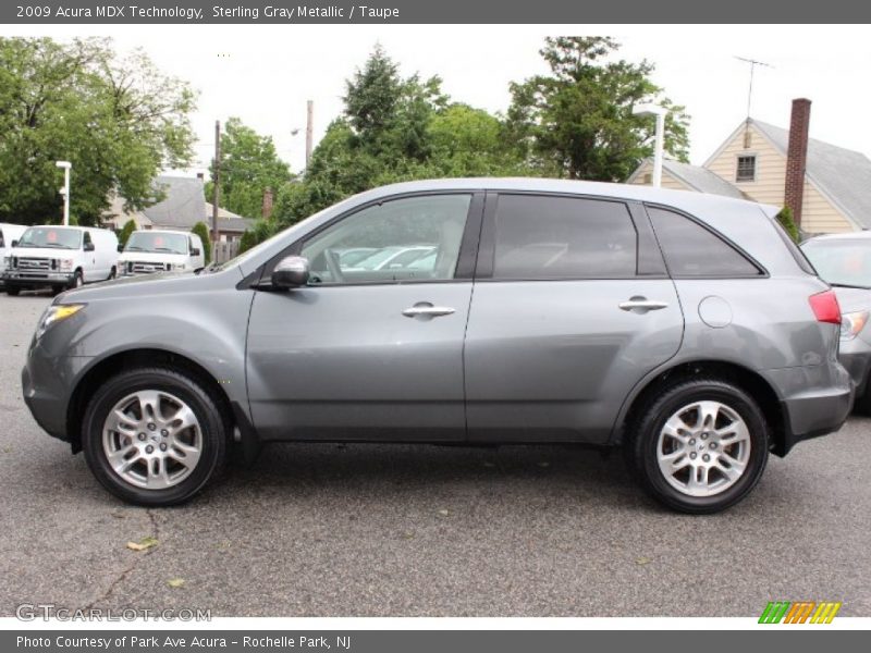 Sterling Gray Metallic / Taupe 2009 Acura MDX Technology