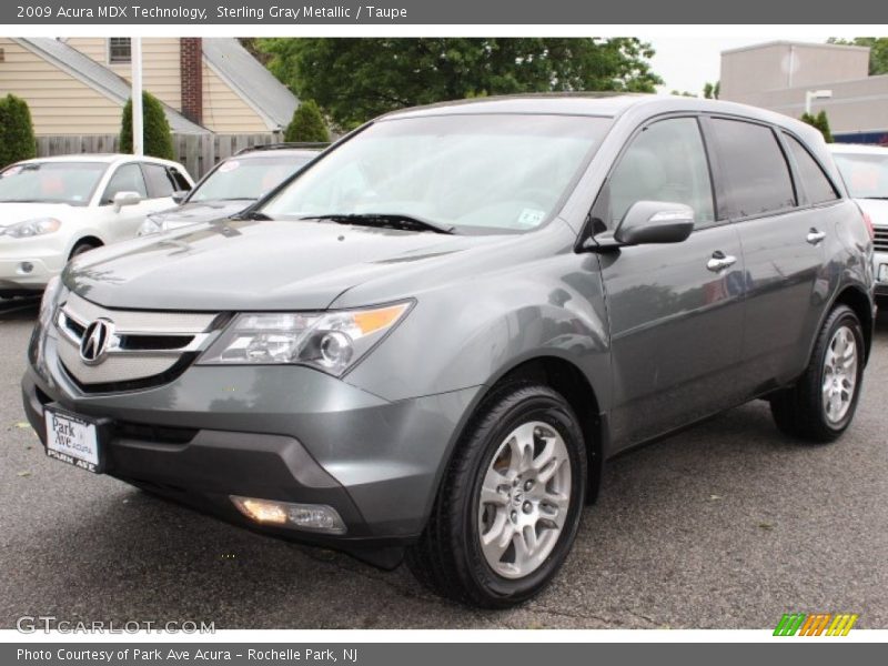 Sterling Gray Metallic / Taupe 2009 Acura MDX Technology