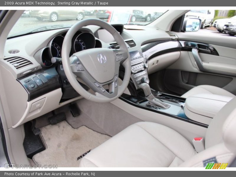 Sterling Gray Metallic / Taupe 2009 Acura MDX Technology