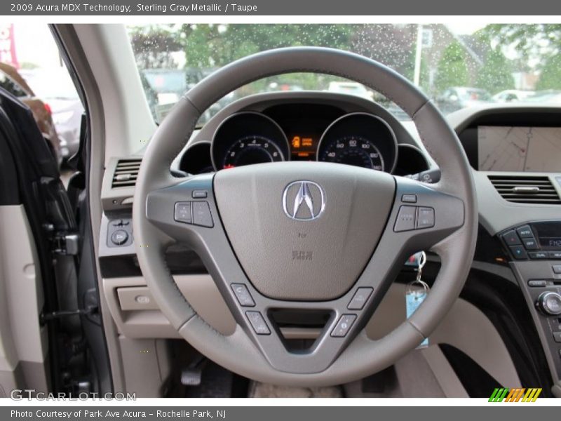 Sterling Gray Metallic / Taupe 2009 Acura MDX Technology
