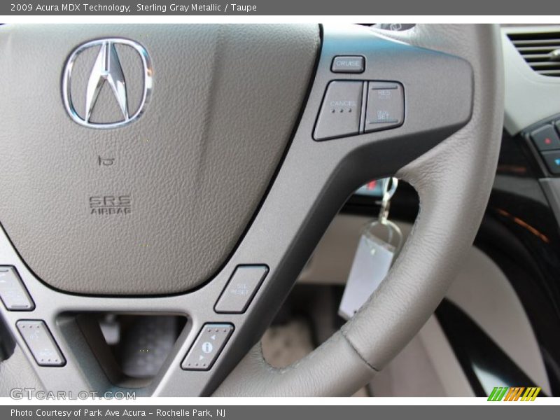 Sterling Gray Metallic / Taupe 2009 Acura MDX Technology