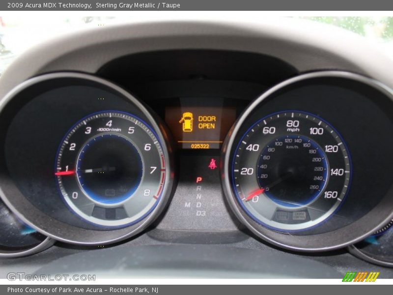 Sterling Gray Metallic / Taupe 2009 Acura MDX Technology