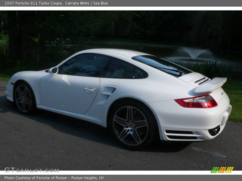Carrara White / Sea Blue 2007 Porsche 911 Turbo Coupe