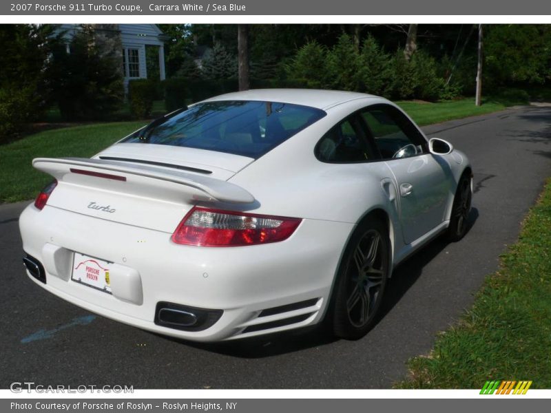 Carrara White / Sea Blue 2007 Porsche 911 Turbo Coupe