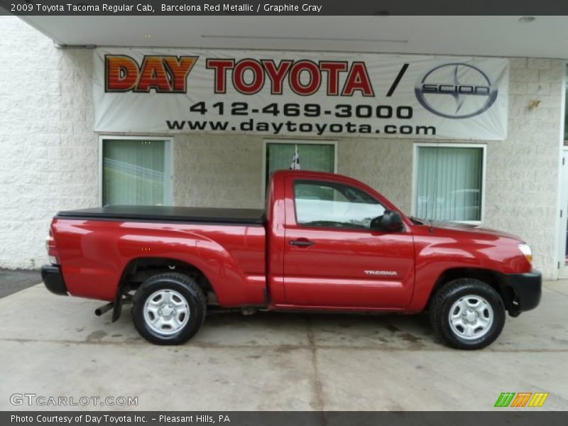 Barcelona Red Metallic / Graphite Gray 2009 Toyota Tacoma Regular Cab