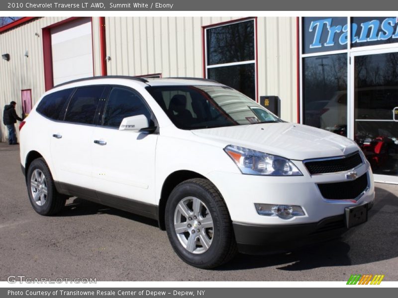 Summit White / Ebony 2010 Chevrolet Traverse LT AWD