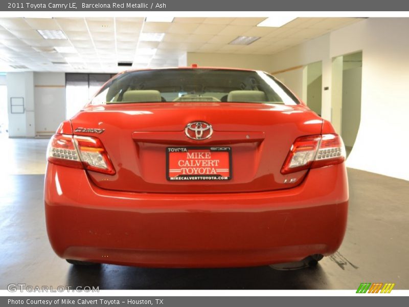 Barcelona Red Metallic / Ash 2011 Toyota Camry LE