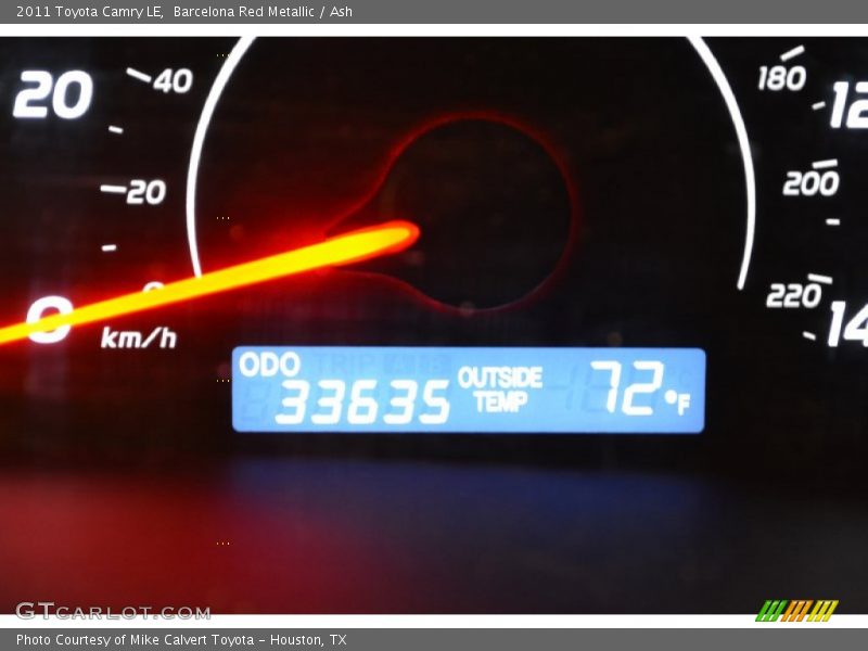 Barcelona Red Metallic / Ash 2011 Toyota Camry LE