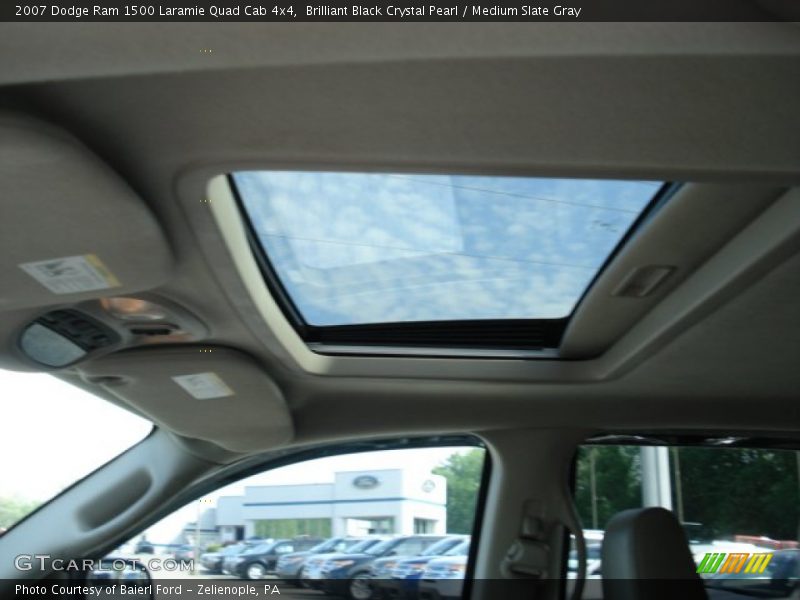 Brilliant Black Crystal Pearl / Medium Slate Gray 2007 Dodge Ram 1500 Laramie Quad Cab 4x4