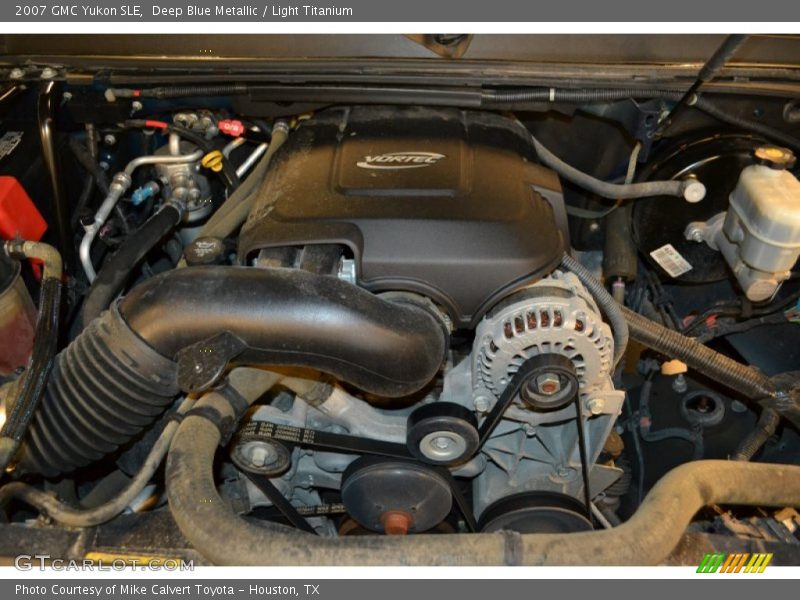 Deep Blue Metallic / Light Titanium 2007 GMC Yukon SLE