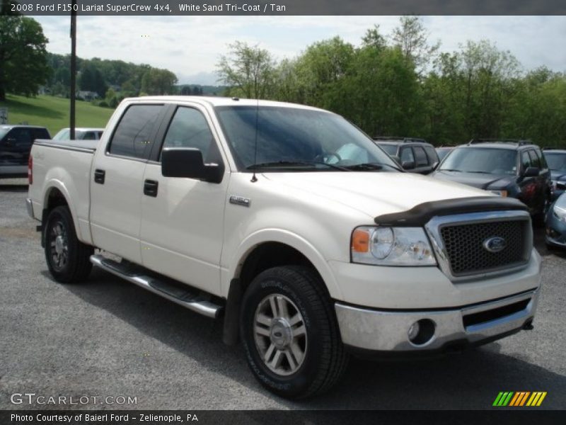 White Sand Tri-Coat / Tan 2008 Ford F150 Lariat SuperCrew 4x4