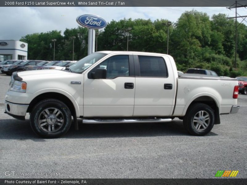 White Sand Tri-Coat / Tan 2008 Ford F150 Lariat SuperCrew 4x4