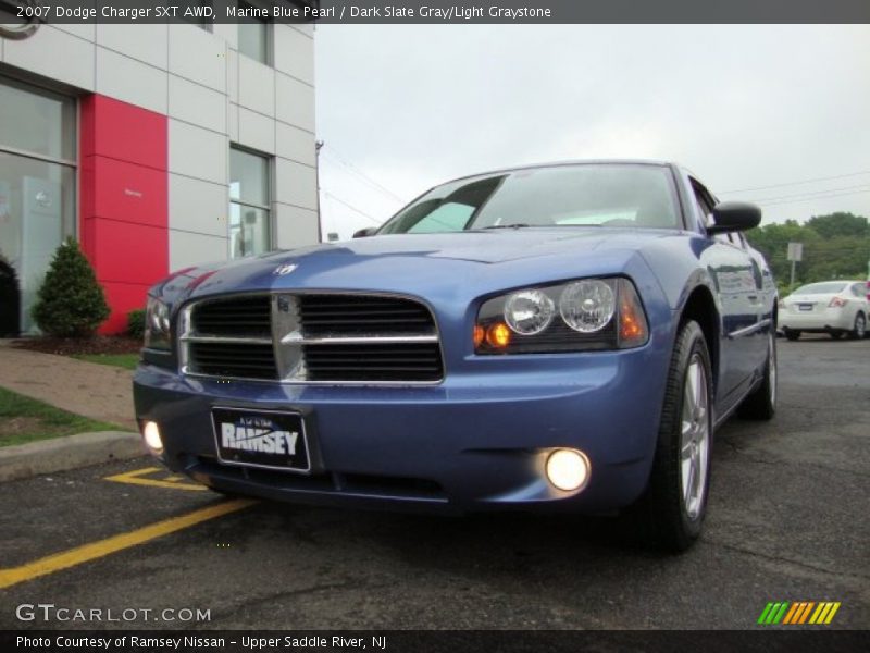 Marine Blue Pearl / Dark Slate Gray/Light Graystone 2007 Dodge Charger SXT AWD