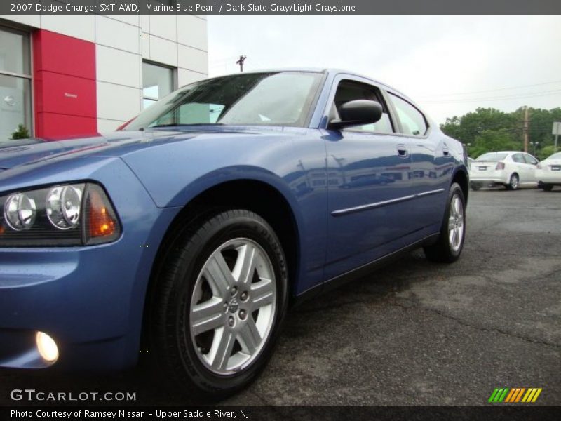 Marine Blue Pearl / Dark Slate Gray/Light Graystone 2007 Dodge Charger SXT AWD