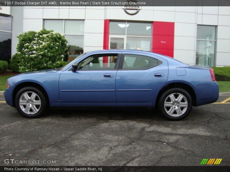 Marine Blue Pearl / Dark Slate Gray/Light Graystone 2007 Dodge Charger SXT AWD