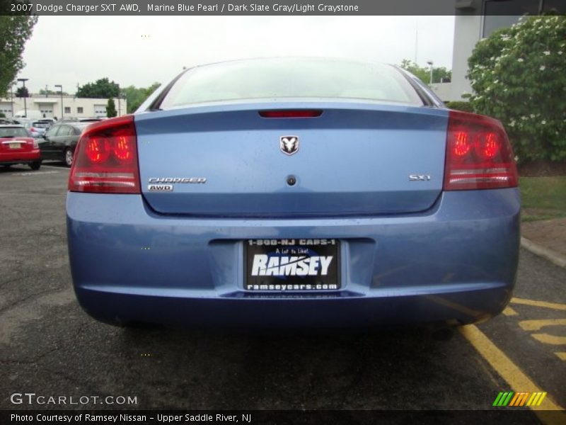 Marine Blue Pearl / Dark Slate Gray/Light Graystone 2007 Dodge Charger SXT AWD