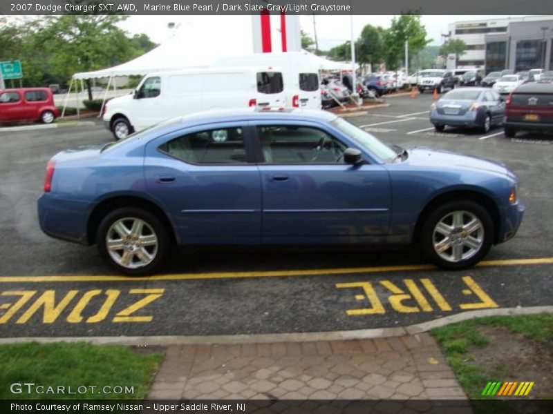 Marine Blue Pearl / Dark Slate Gray/Light Graystone 2007 Dodge Charger SXT AWD