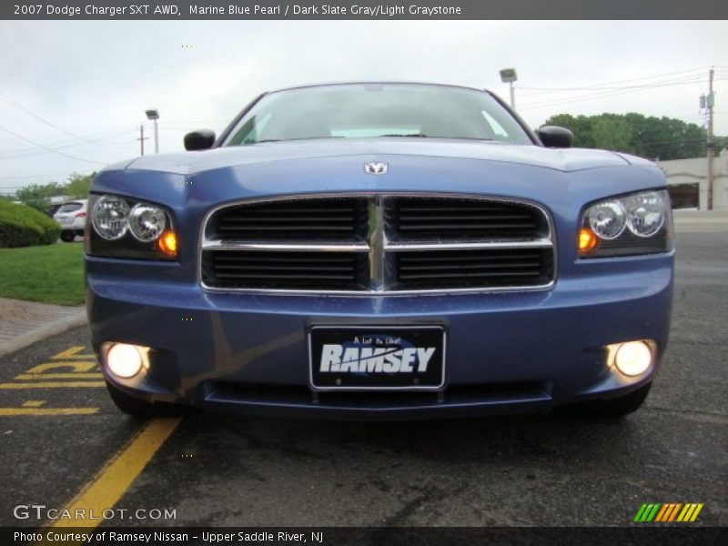 Marine Blue Pearl / Dark Slate Gray/Light Graystone 2007 Dodge Charger SXT AWD