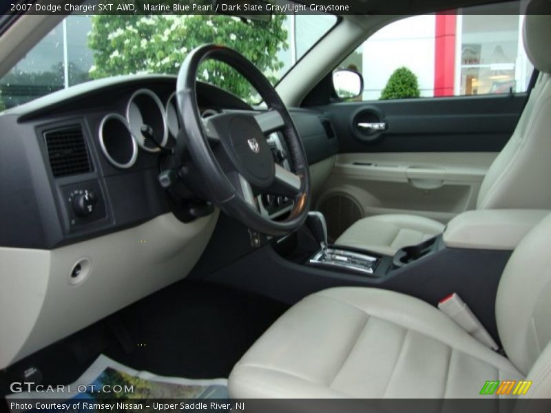 Marine Blue Pearl / Dark Slate Gray/Light Graystone 2007 Dodge Charger SXT AWD