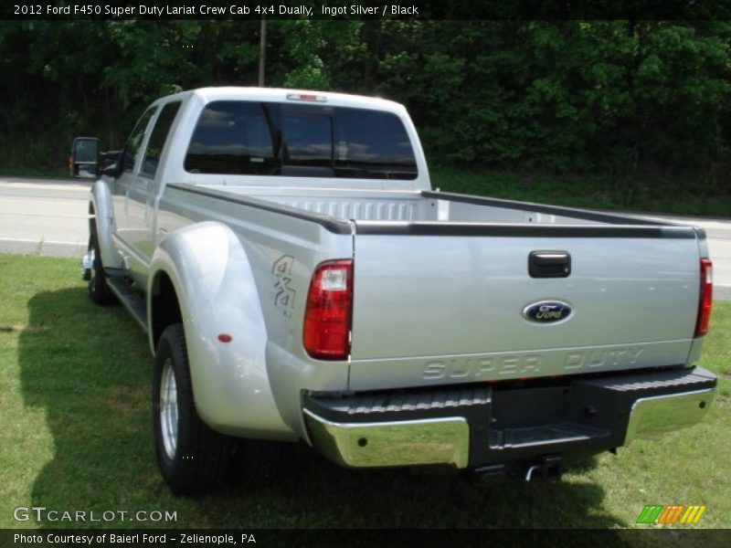 Ingot Silver / Black 2012 Ford F450 Super Duty Lariat Crew Cab 4x4 Dually