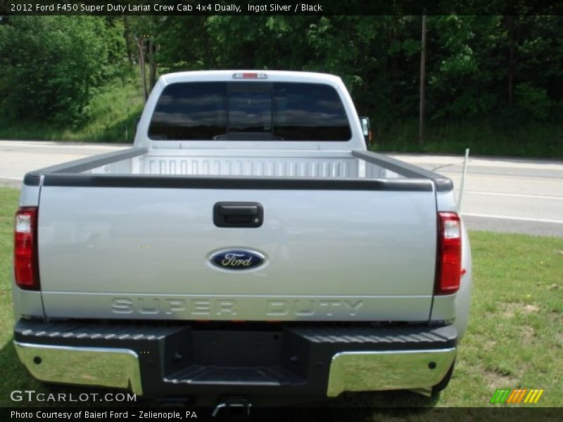 Ingot Silver / Black 2012 Ford F450 Super Duty Lariat Crew Cab 4x4 Dually
