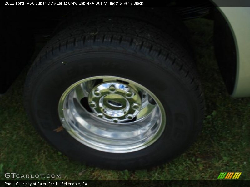 Ingot Silver / Black 2012 Ford F450 Super Duty Lariat Crew Cab 4x4 Dually