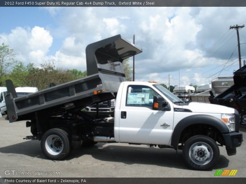  2012 F450 Super Duty XL Regular Cab 4x4 Dump Truck Oxford White