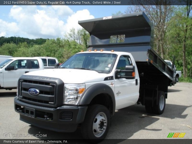 Oxford White / Steel 2012 Ford F450 Super Duty XL Regular Cab 4x4 Dump Truck