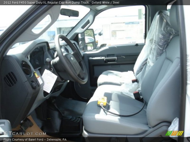  2012 F450 Super Duty XL Regular Cab 4x4 Dump Truck Steel Interior