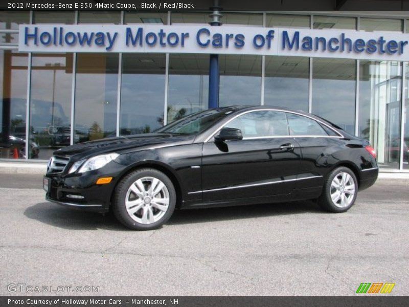 Black / Red/Black 2012 Mercedes-Benz E 350 4Matic Coupe