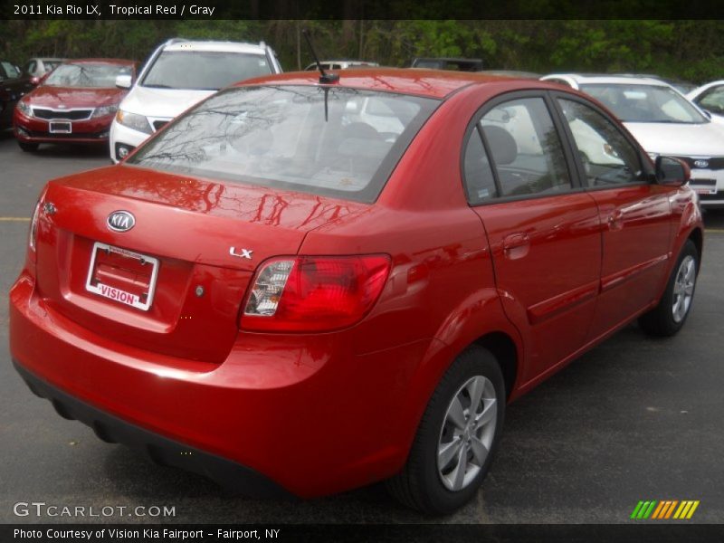 Tropical Red / Gray 2011 Kia Rio LX