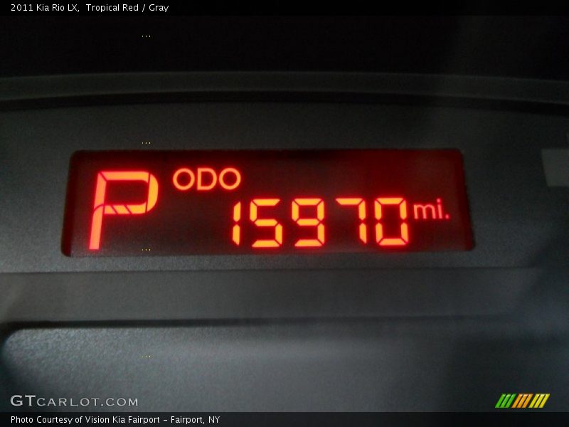 Tropical Red / Gray 2011 Kia Rio LX