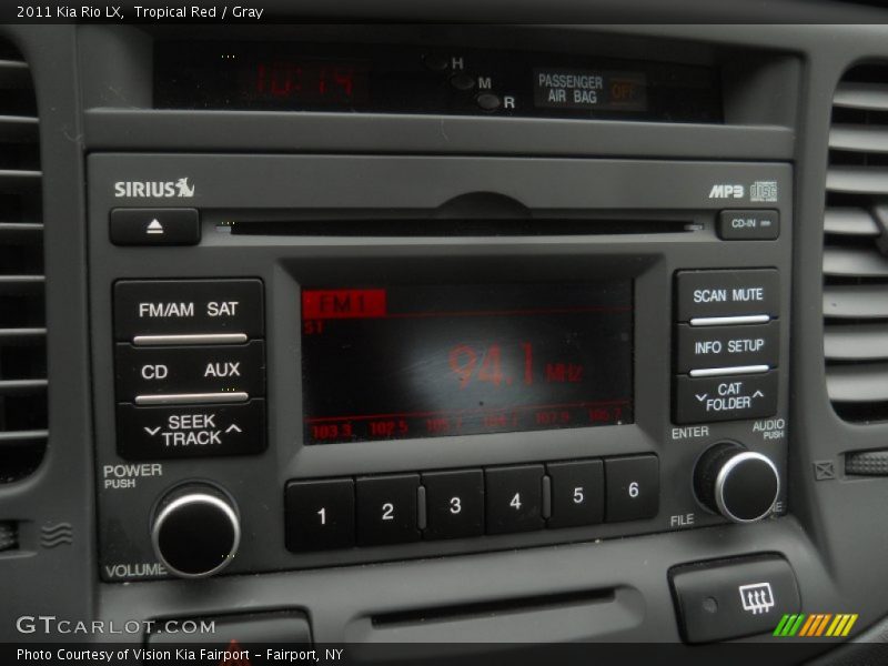 Tropical Red / Gray 2011 Kia Rio LX