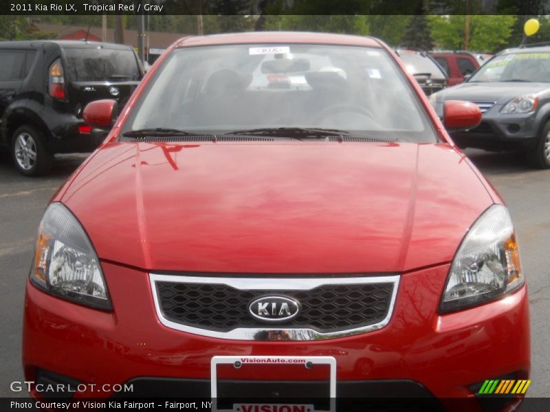 Tropical Red / Gray 2011 Kia Rio LX