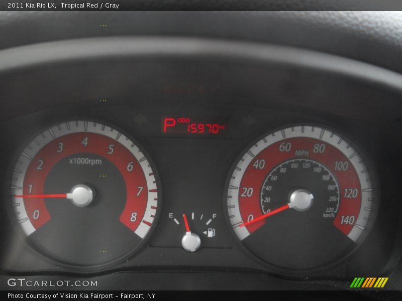 Tropical Red / Gray 2011 Kia Rio LX