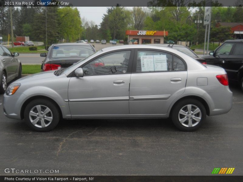 Clear Silver / Gray 2011 Kia Rio LX
