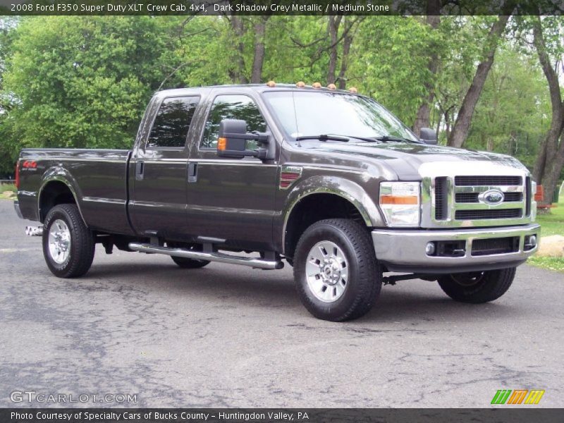 Dark Shadow Grey Metallic / Medium Stone 2008 Ford F350 Super Duty XLT Crew Cab 4x4