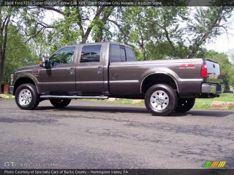 Dark Shadow Grey Metallic / Medium Stone 2008 Ford F350 Super Duty XLT Crew Cab 4x4