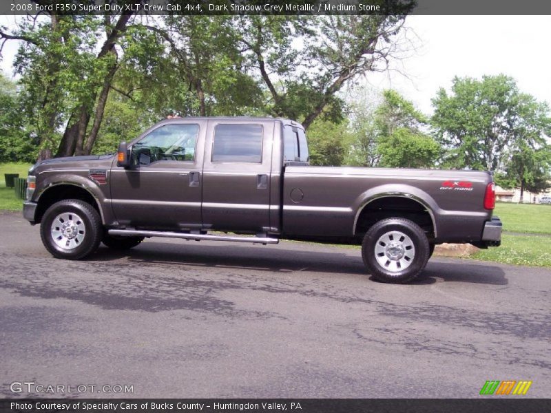 Dark Shadow Grey Metallic / Medium Stone 2008 Ford F350 Super Duty XLT Crew Cab 4x4
