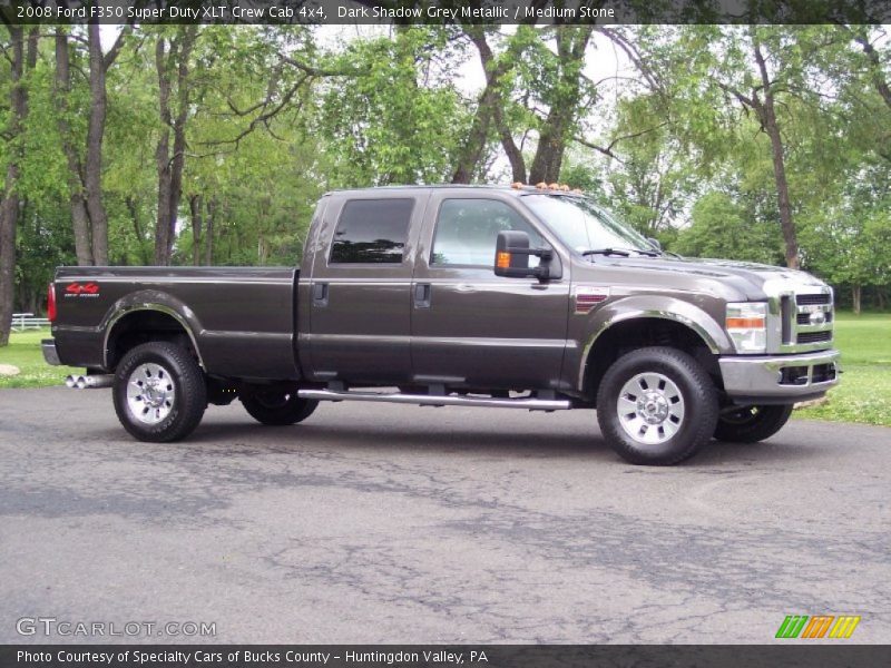 Dark Shadow Grey Metallic / Medium Stone 2008 Ford F350 Super Duty XLT Crew Cab 4x4
