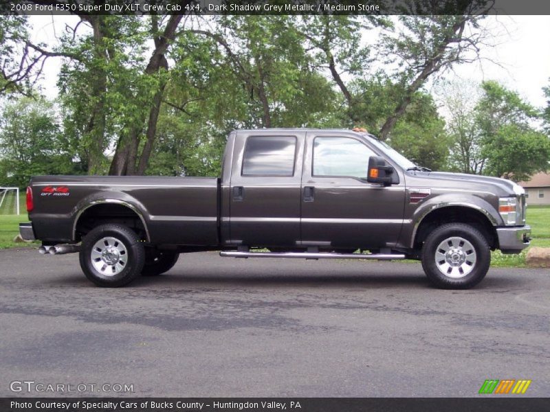 Dark Shadow Grey Metallic / Medium Stone 2008 Ford F350 Super Duty XLT Crew Cab 4x4