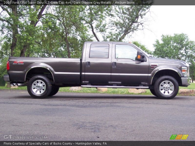 Dark Shadow Grey Metallic / Medium Stone 2008 Ford F350 Super Duty XLT Crew Cab 4x4